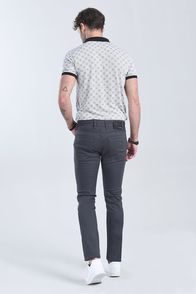 Erkek Antrasit Slim Fit Denim - 8