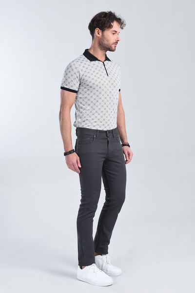 Erkek Antrasit Slim Fit Denim - 2