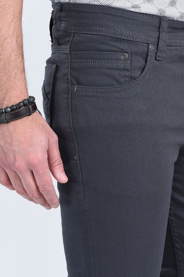 Erkek Antrasit Slim Fit Denim - 4