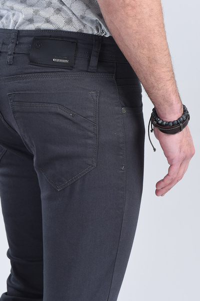 Erkek Antrasit Slim Fit Denim - 7