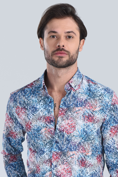 Erkek Fusya Slim Fit Gömlek - 2