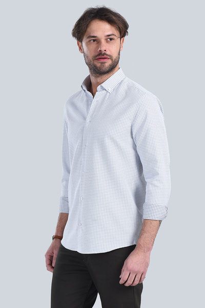 Erkek Gri Slim Fit Gömlek - 2