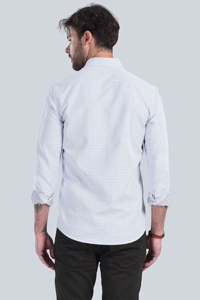 Erkek Gri Slim Fit Gömlek - 5