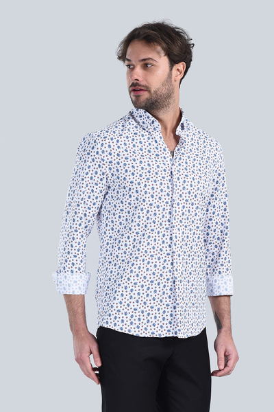 Erkek Kirmizi Slim Fit Gömlek - 4