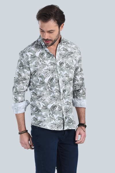 Erkek  Lacivert Slim Fit Gömlek