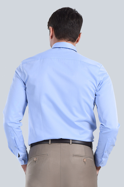 Erkek Koyu Mavi Slim Fit Gömlek - 4