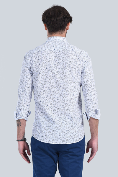 Erkek Lacivert Slim Fit Gömlek - 5
