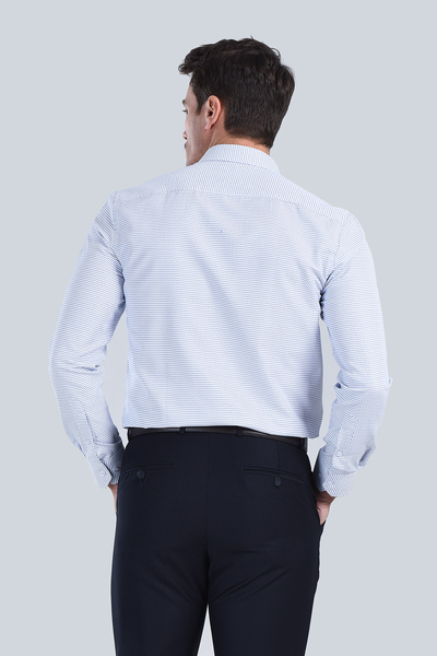 Erkek Lacivert Slim Fit Gömlek - 5