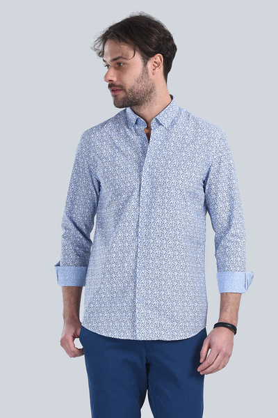 Erkek Lacivert Slim Fit Gömlek - 2