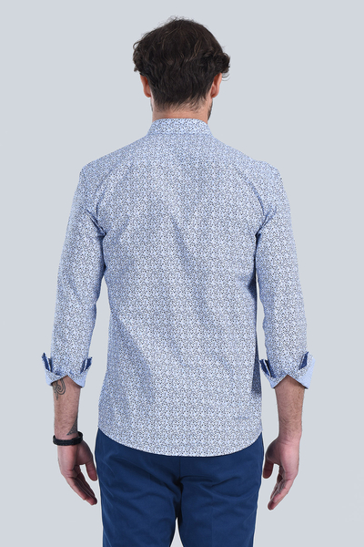 Erkek Lacivert Slim Fit Gömlek - 5