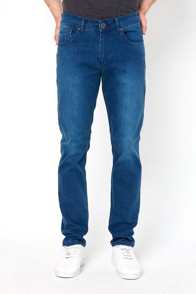 PANTOLON DENIM LIKRALI PROTON-K5008 SLIM FIT FERMUARLI-YEŞİL - 3