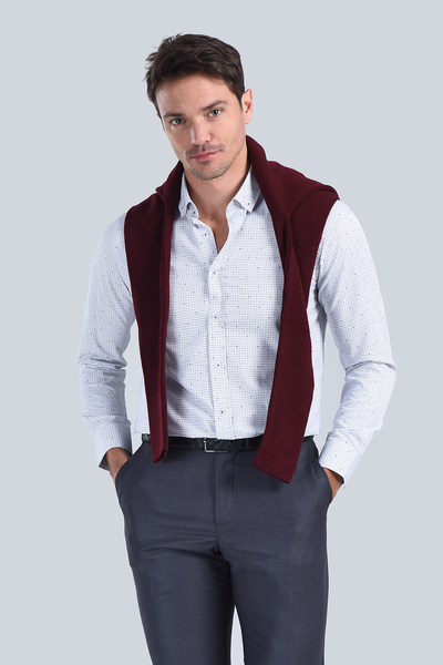 Erkek Siyah Slim Fit Gömlek - 4
