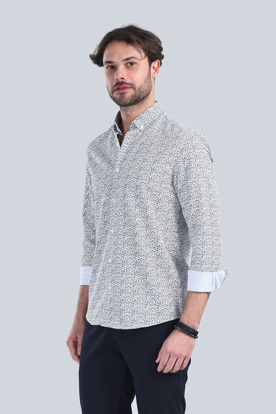 Erkek Siyah Slim Fit Gömlek - 2