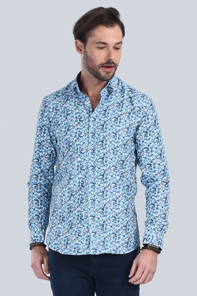 Erkek Yesil Slim Fit Gömlek