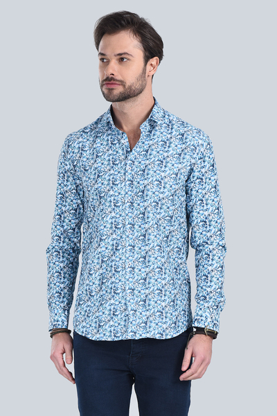Erkek Yesil Slim Fit Gömlek - 3